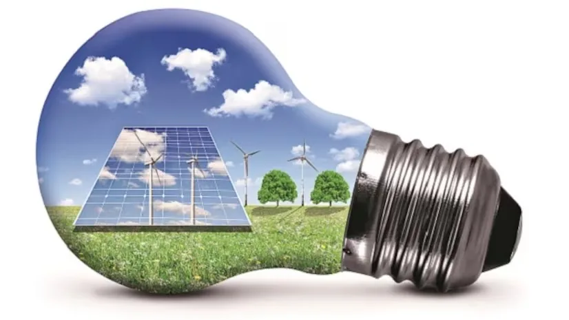 Lâmpada representando energia limpa e eficiência energética